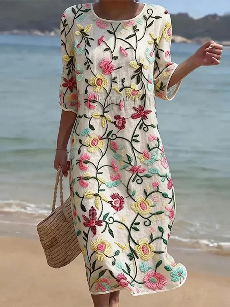 Vestido casual con estampado floral