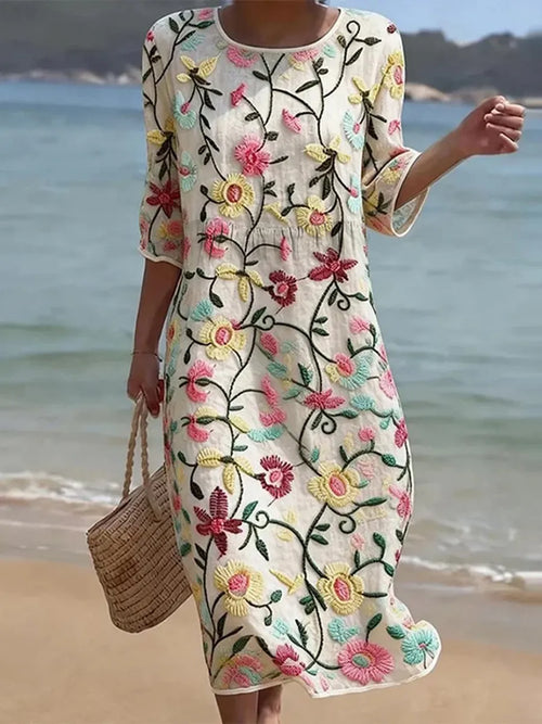 Vestido casual con estampado floral