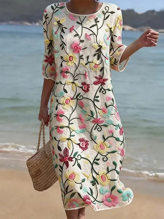Vestido casual con estampado floral