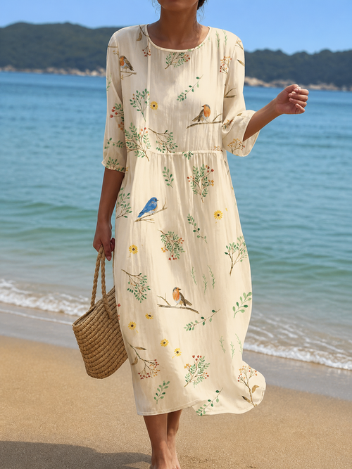 Vestido casual con estampado floral