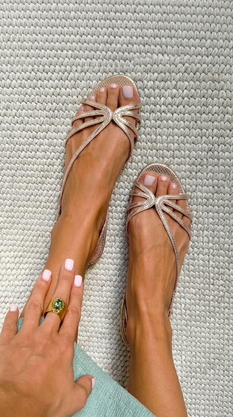 Ginebra | Sandalias Doradas Elegancia de Verano