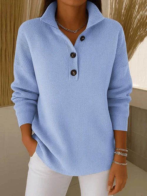 Amparo | Suéter Polo con Cuello de Pico