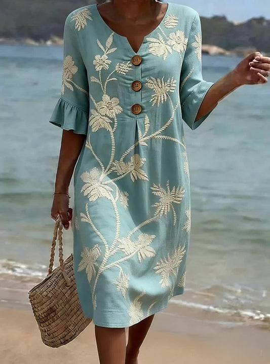 Vestido casual con estampado floral